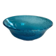 Decorative bowl in blue bubble glass Hand-blown glass