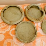 Set of 7 stoneware ashtrays