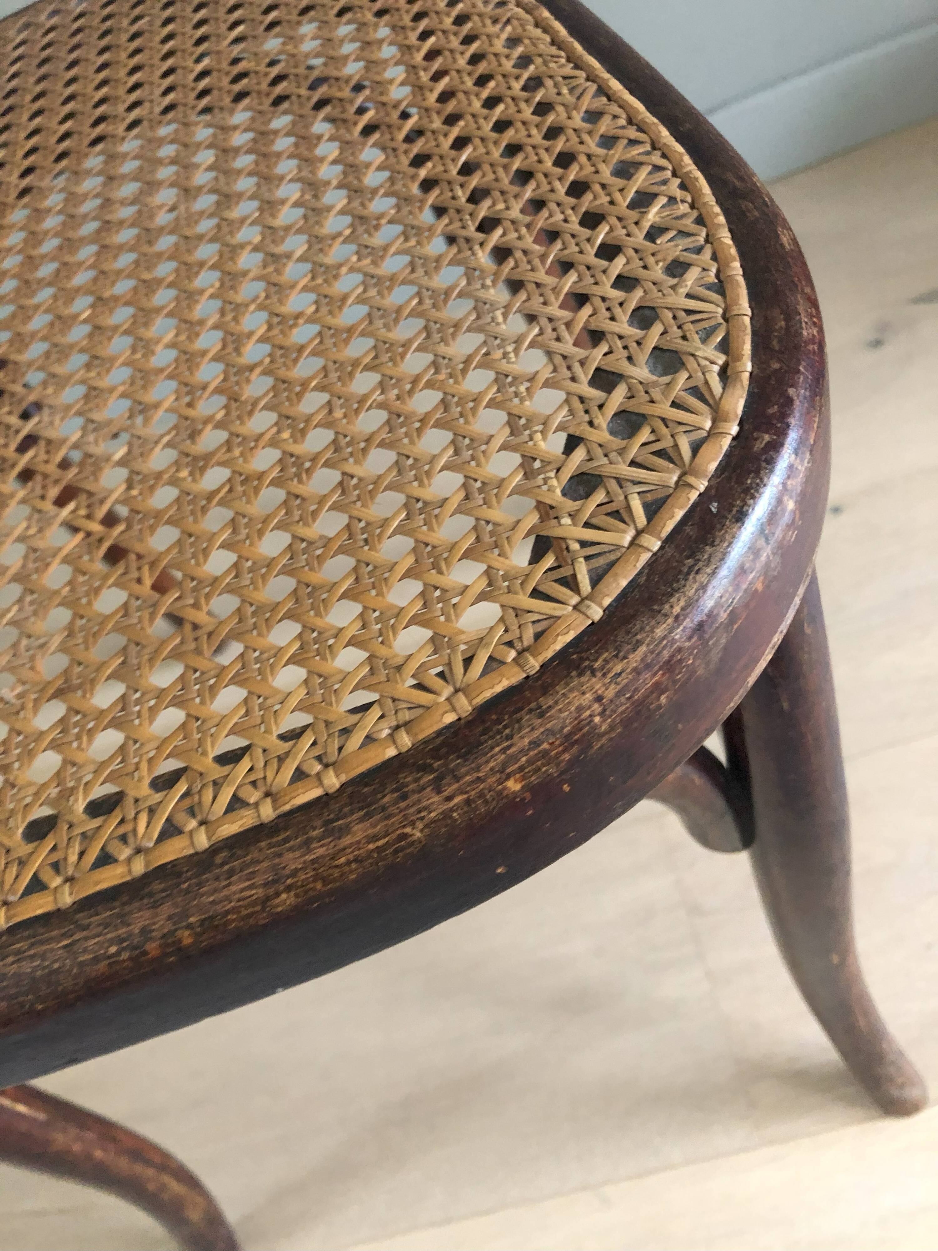 Vintage caned bistro chair