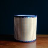 Cylindrical lampshade gingham fabric and liberty