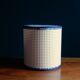 Cylindrical lampshade gingham fabric and liberty
