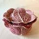 Secla soup tureen vintage pastel rose in Majolica – Cabbage model – 1970s
