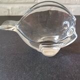 Set of 2 Empty Pockets, Dolphin Fish Glass Jars, Vannes Crystal