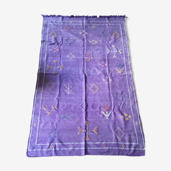 Moroccan Carpet Berbere in cactus silk 142x220cm