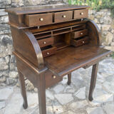 Solid wood cylinder desk