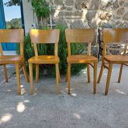 4 chaises bistrot, teinte claire
