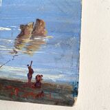 Oil “View of the Tyrrhenian Sea” 1960s