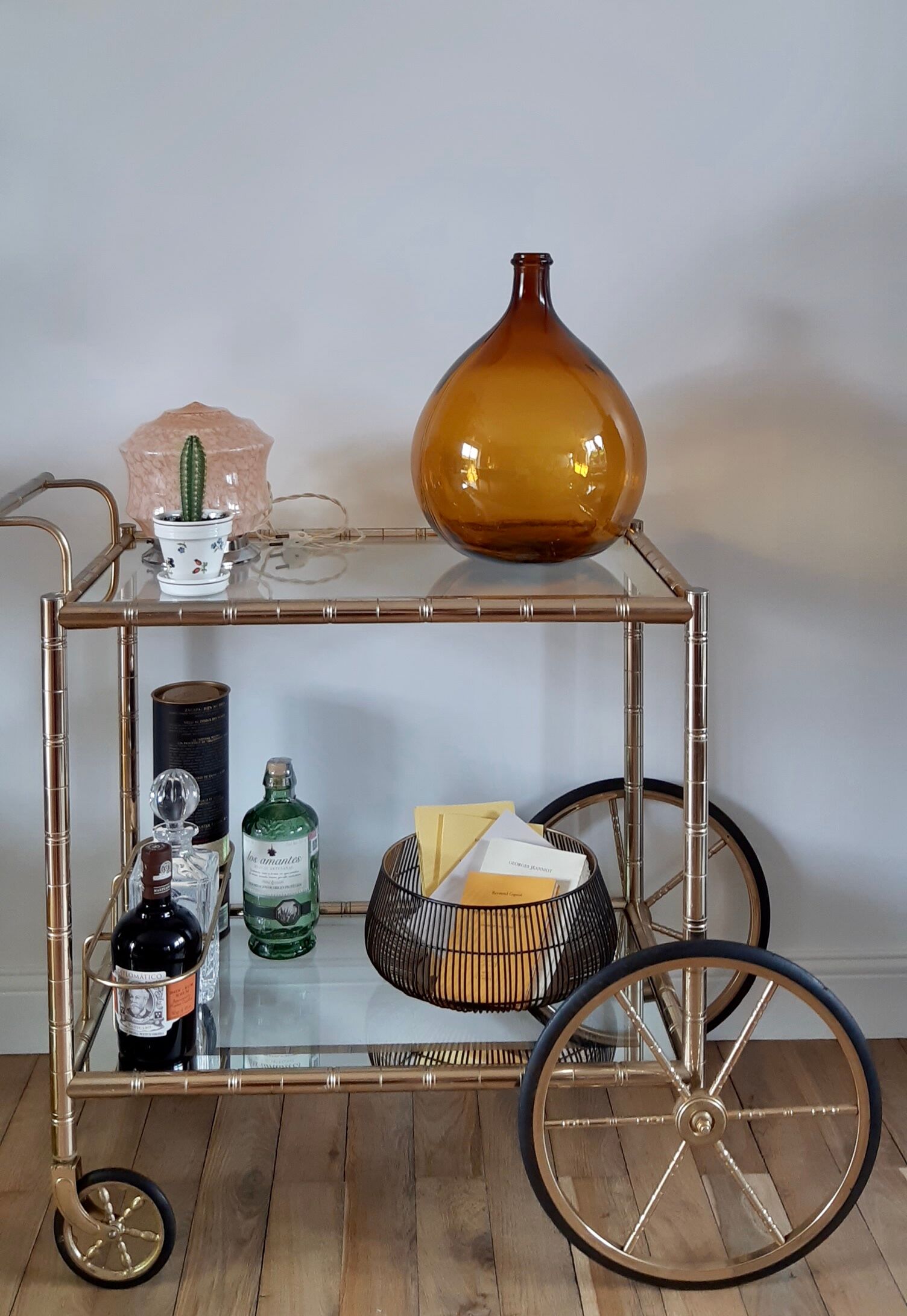 Dame-jeanne ambrée ancienne 10L