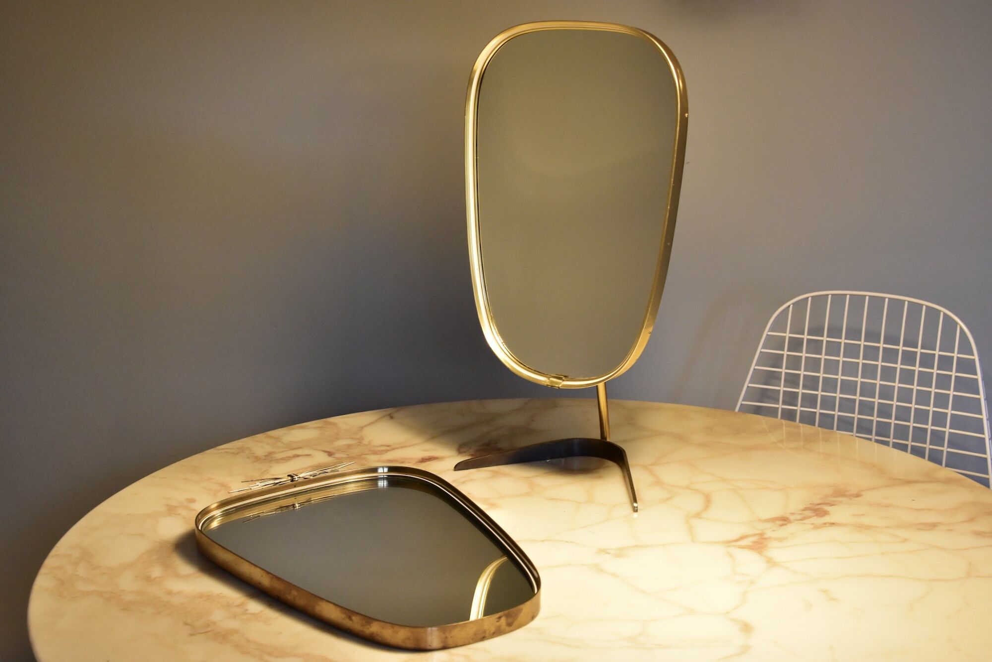 Table mirror 1950s Vereinigte Werkstätten München, Germany