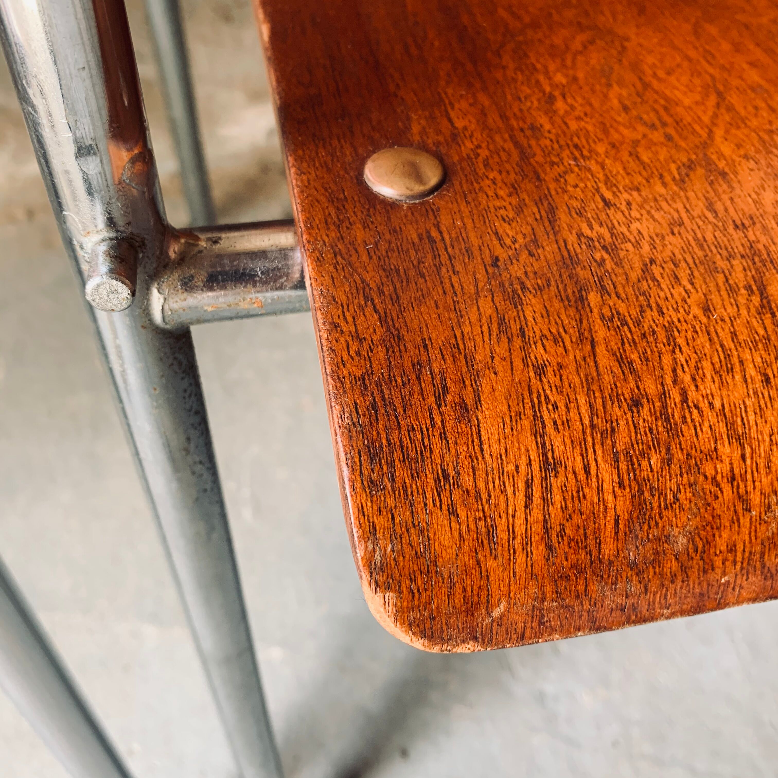 Set of 6 armchairs - Wood & metal -