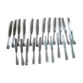 Ens. 12table knives 10 dessert knives in food. silver vintage style