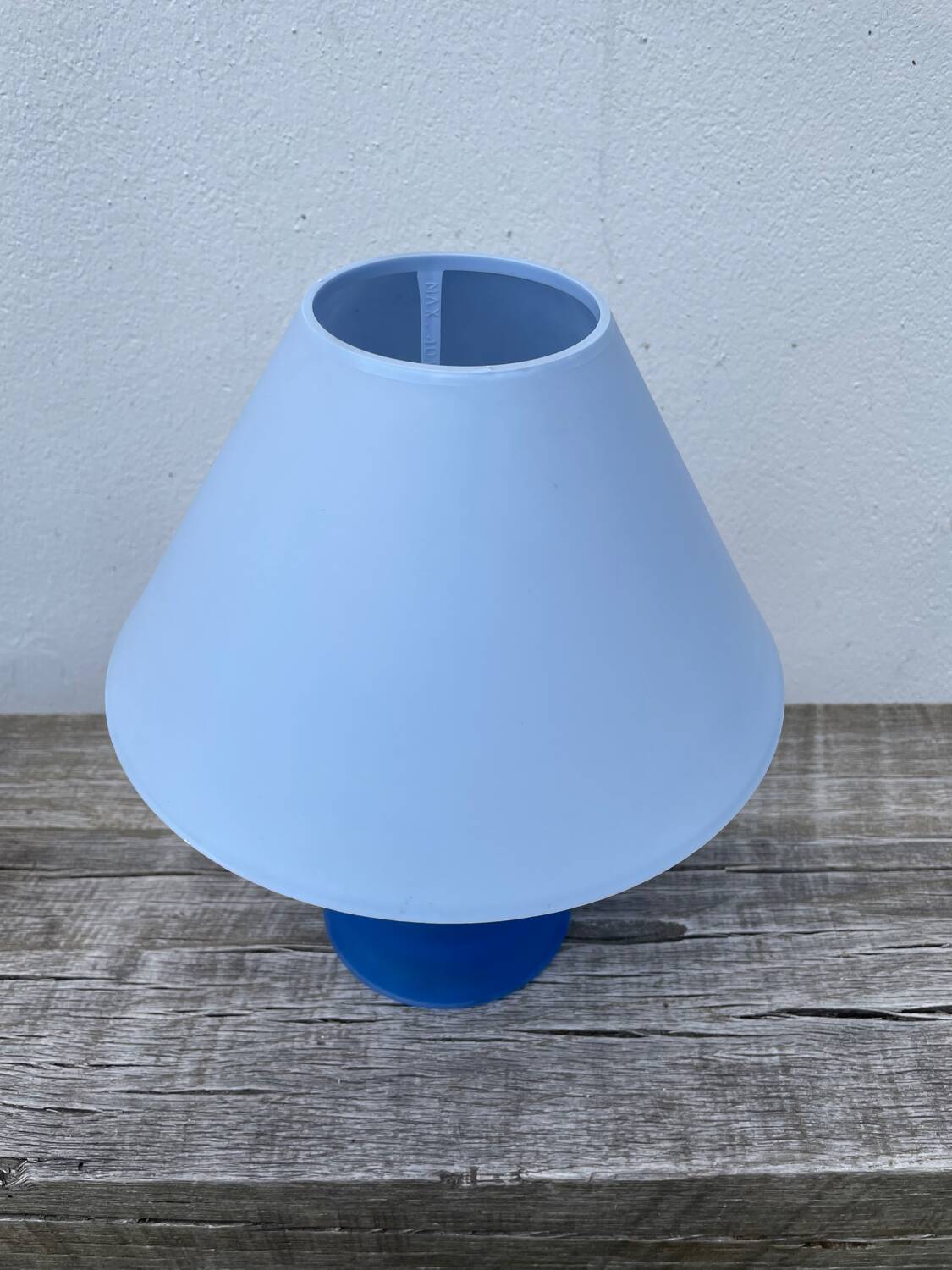 Blue glass lamp 1990