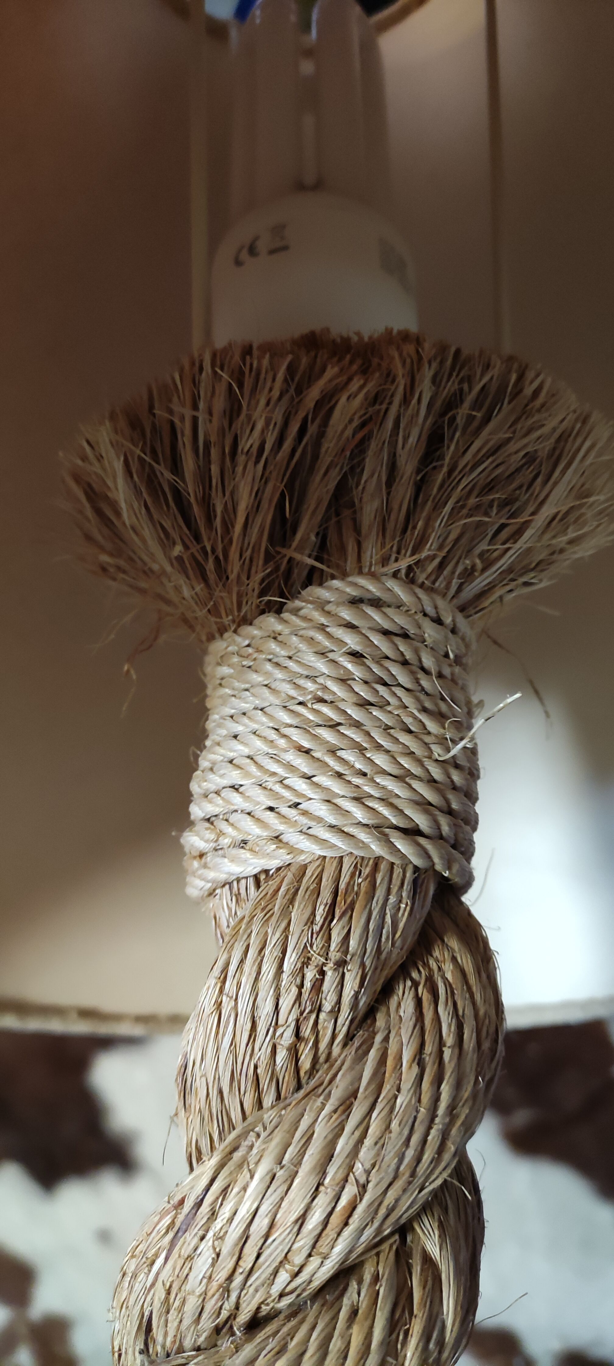 Lampe en corde année 60