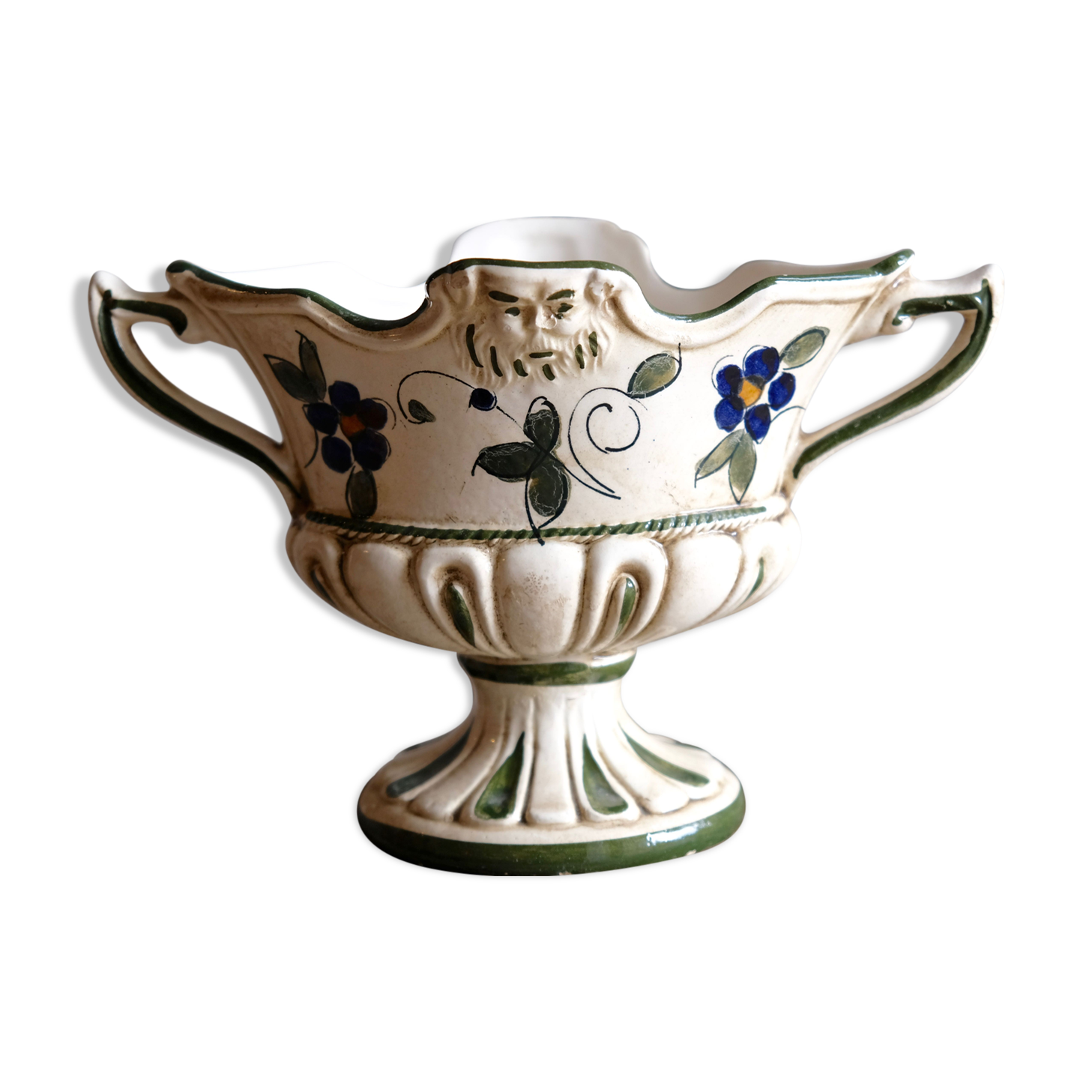 Ceramic pot cover vase Capodimonte, Naples