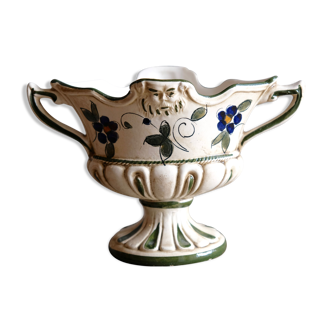Vase cache pot en céramique Capodimonte, Naples