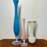 Old iridescent opaline soliflores (X3)