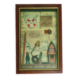Keybox showcase marine décor - vintage 70's