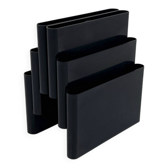 Black magazine rack by Giotto Stoppino for Kartell, 1970