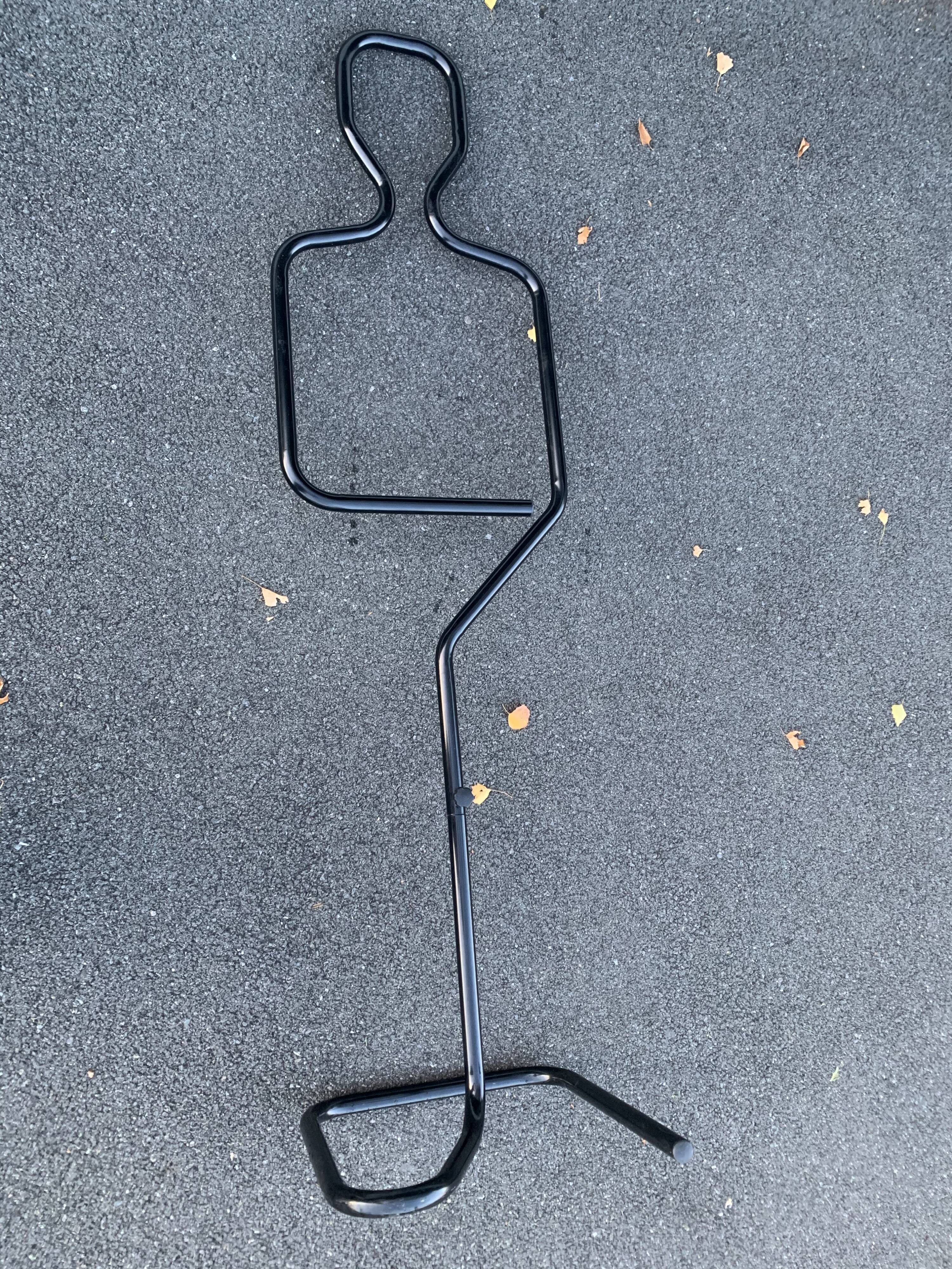 Black metal bedroom or night valet silhouette