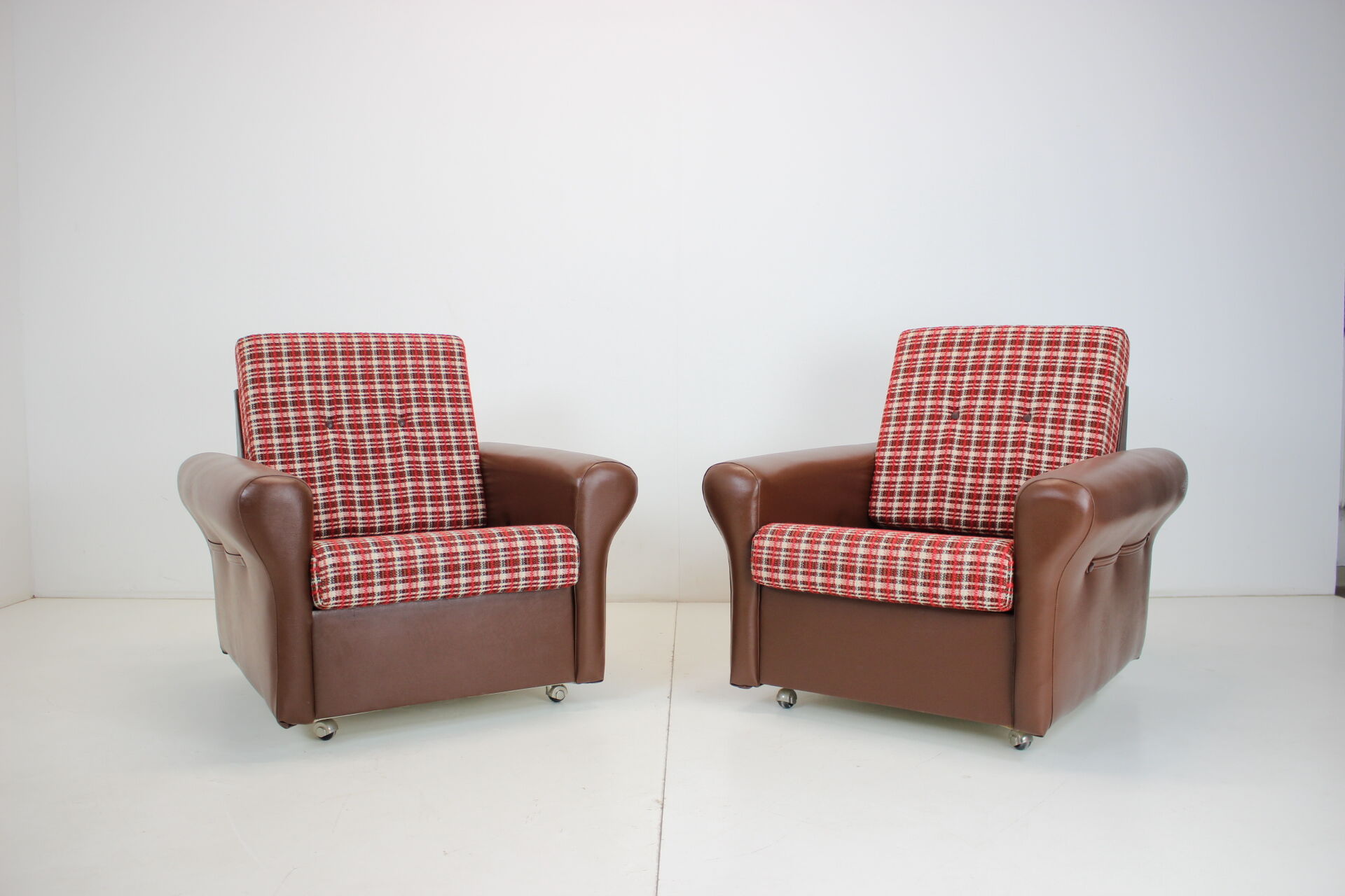 Pair of Mid-century Design Armchairs,Czechoslovakia,1960's.