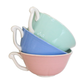 Set de 3 tasses moulin des loups, vintage, français