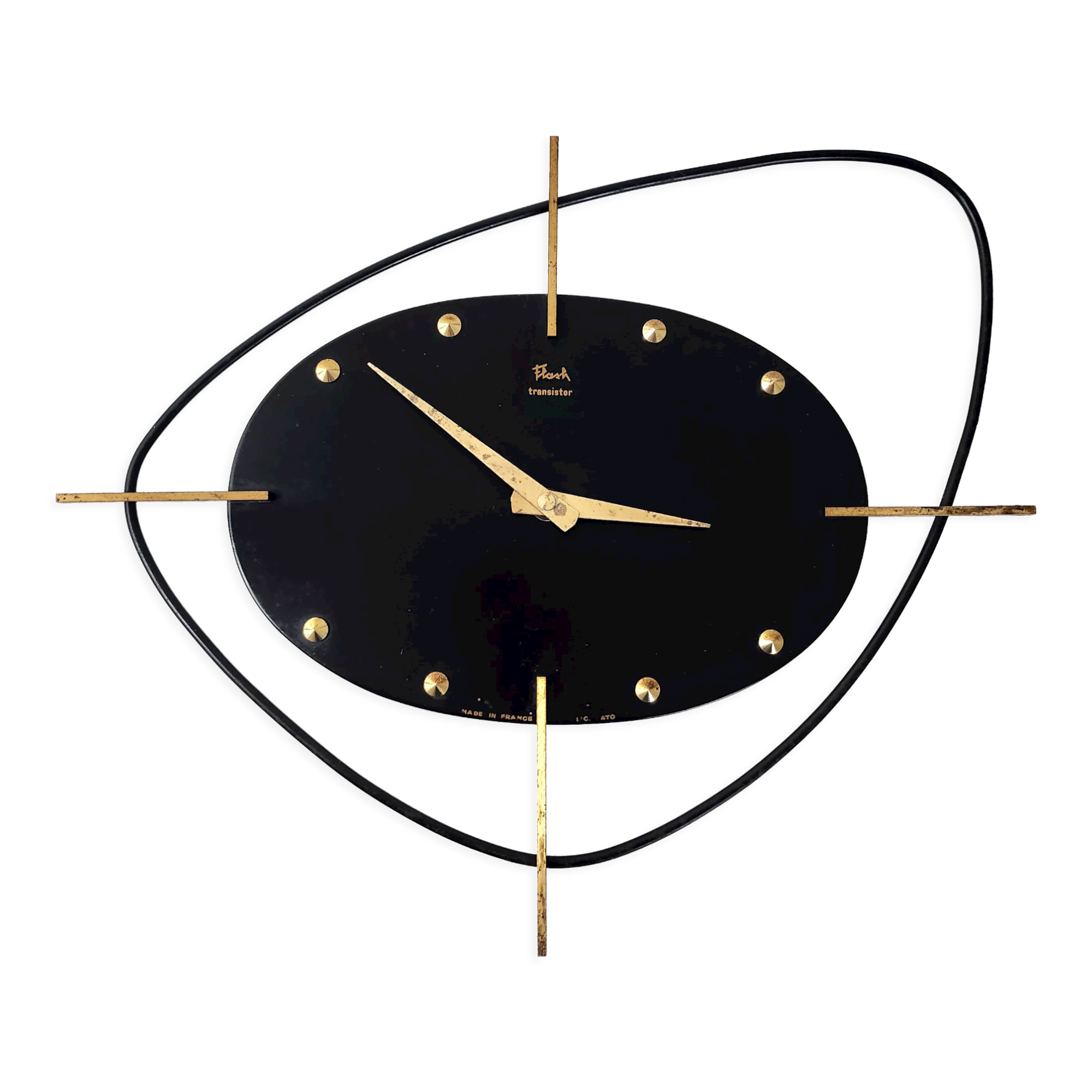 Vintage Flash Transistor Wall Clock 1950