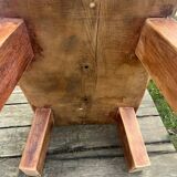 Brutalist coffee table made of solid wood