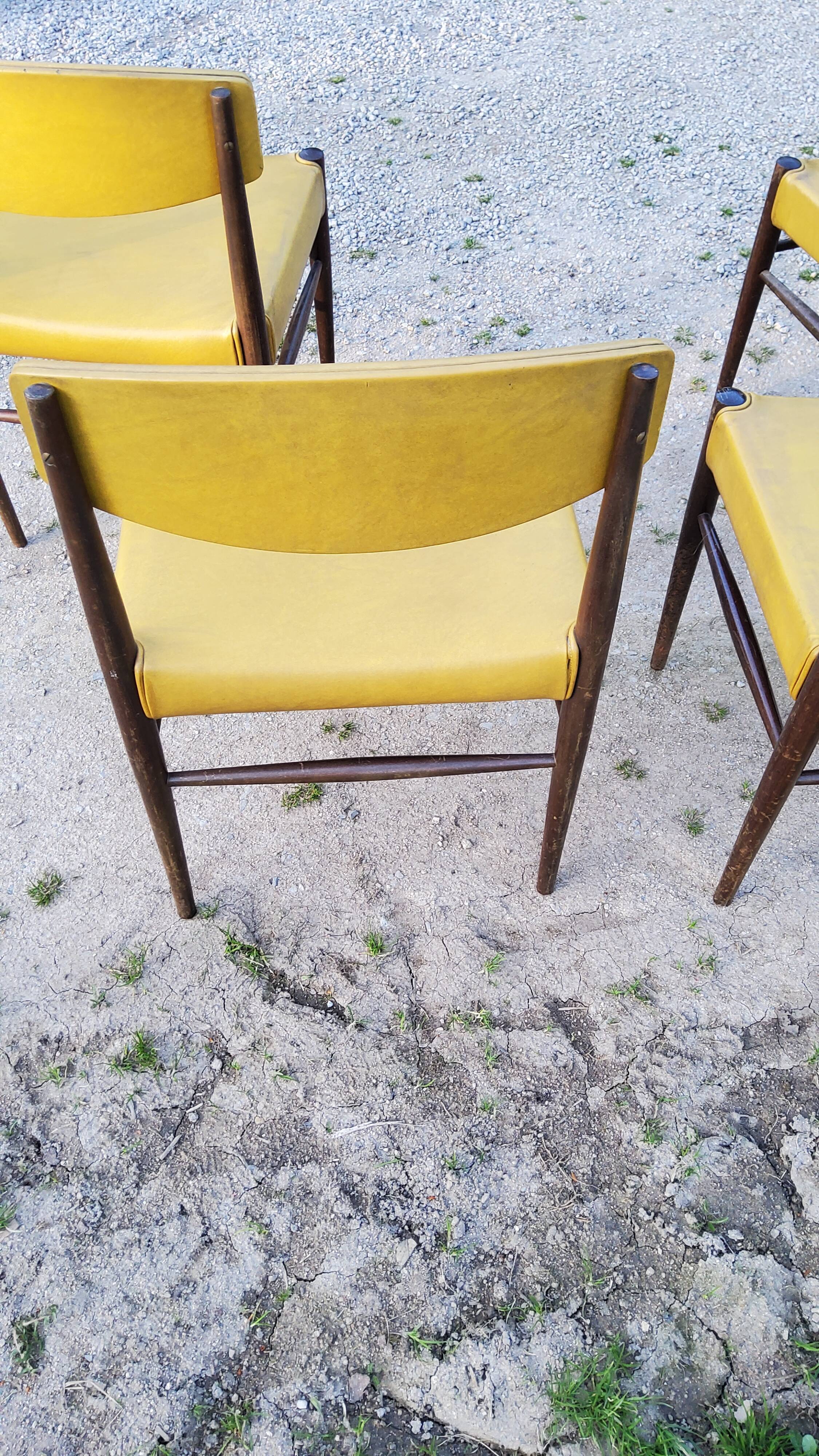 Set of 4 Scandinavian rosewood chairs from the 50s