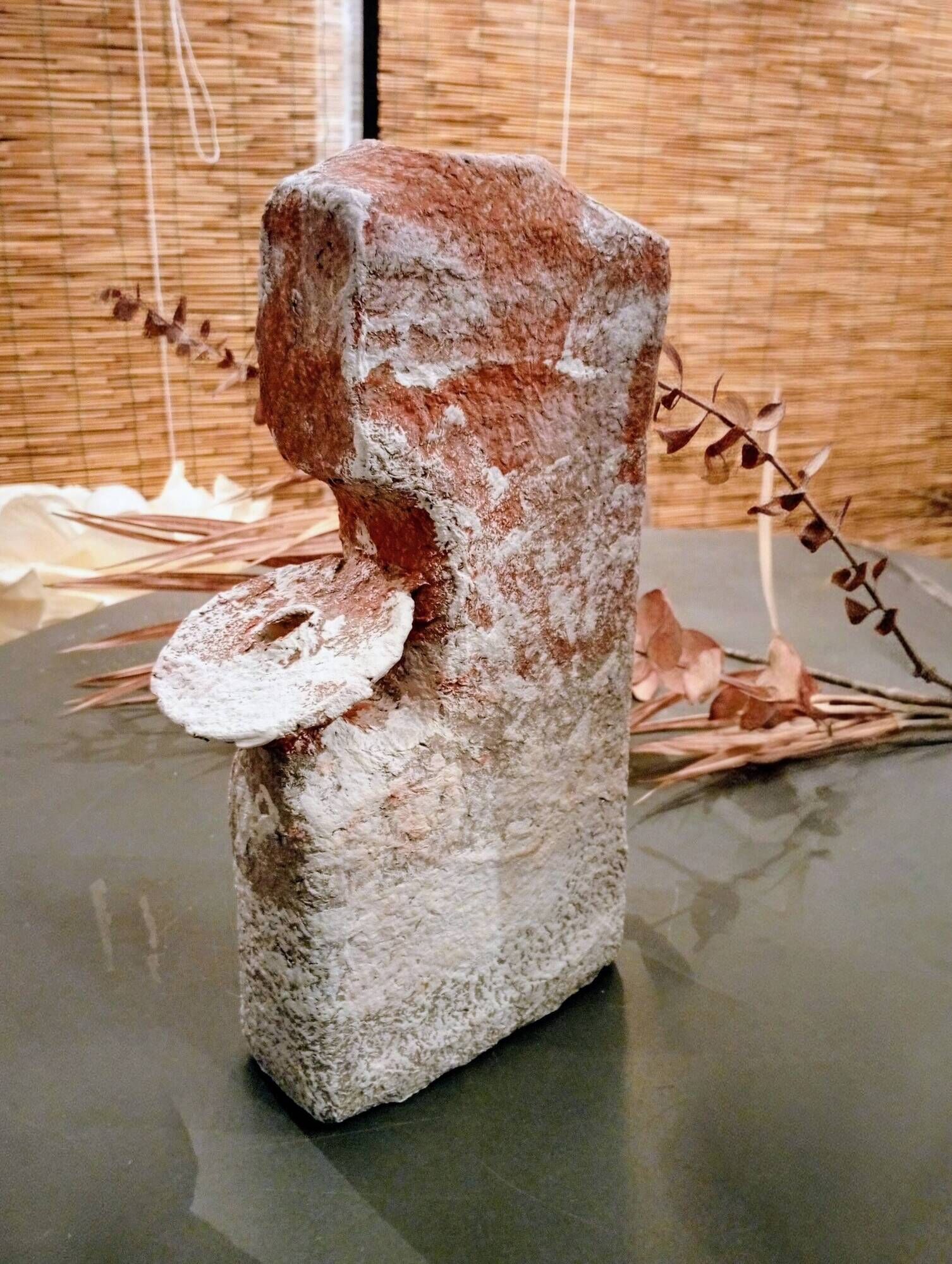 Set of 4 sculptural vases with a mineral Boho spirit - Wabi Sabi