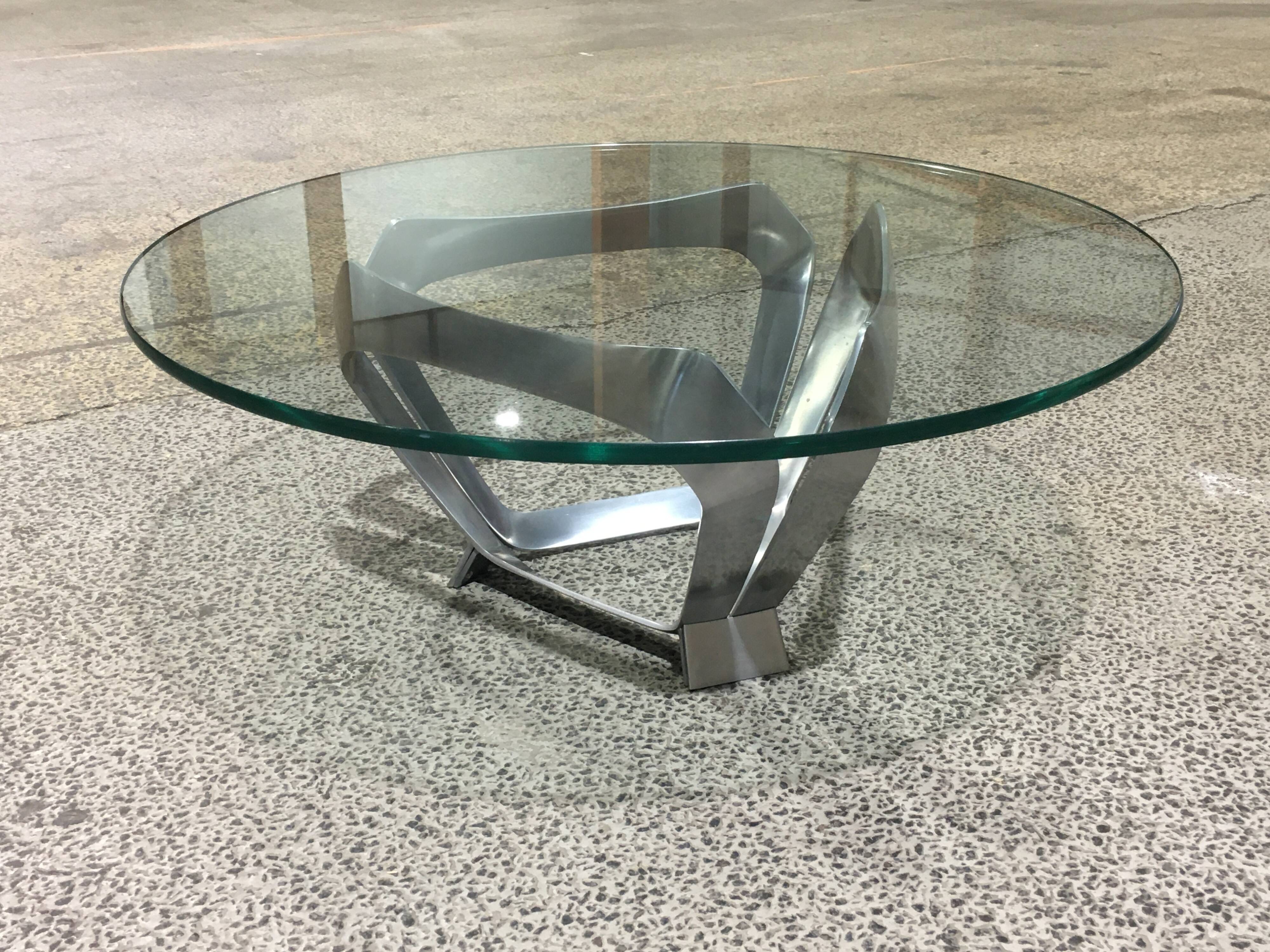 Table basse sculpturale  Knut Hesterberg années 70