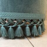 Glacier blue velvet toad heater chair