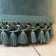 Glacier blue velvet toad heater chair