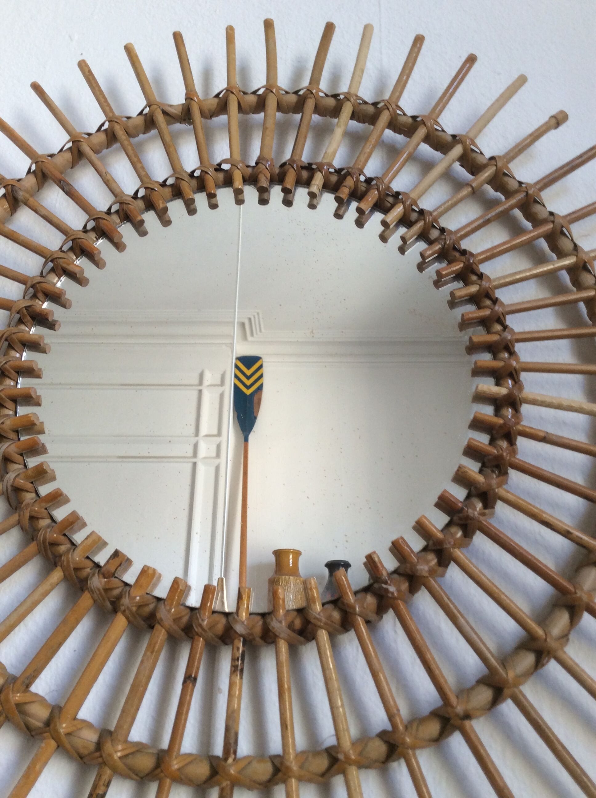 Mirror rattan sun 59cm