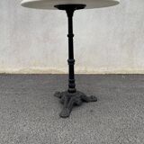 Round bistro table in white marble