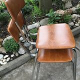 Vintage chrome and leatherette chairs