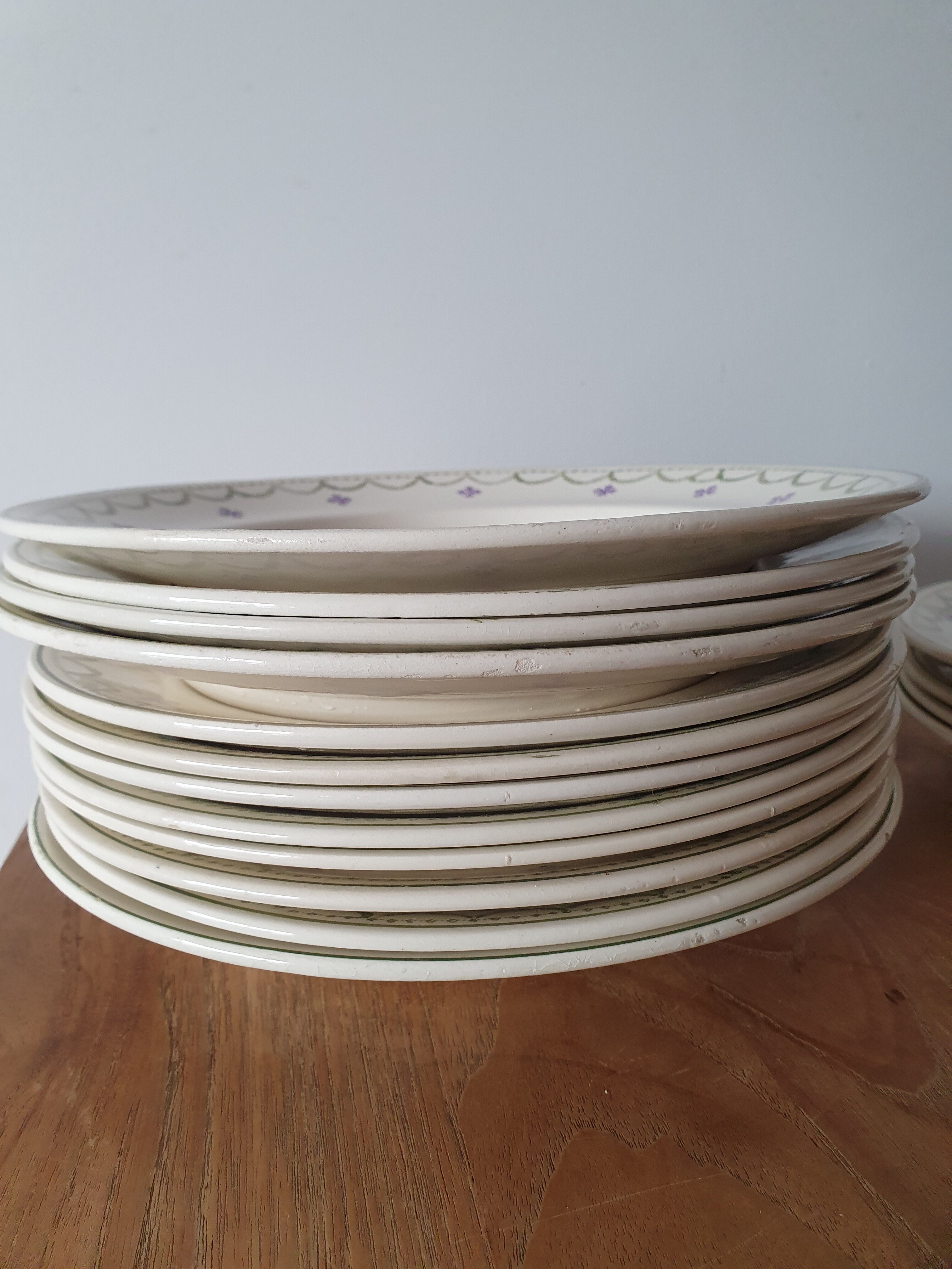 16 hollow plates iron earth longwy model Violetta