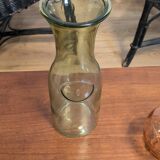 Old green milk bottle