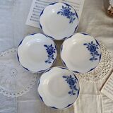 4 vintage Digoin Sarreguemines earthenware soup plates, Corsica model