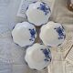 4 vintage Digoin Sarreguemines earthenware soup plates, Corsica model