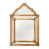 Rare large Venetian Mirror in Murano glass by  Art Venitien, model Campanil