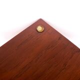 Teak wood side table with brass details