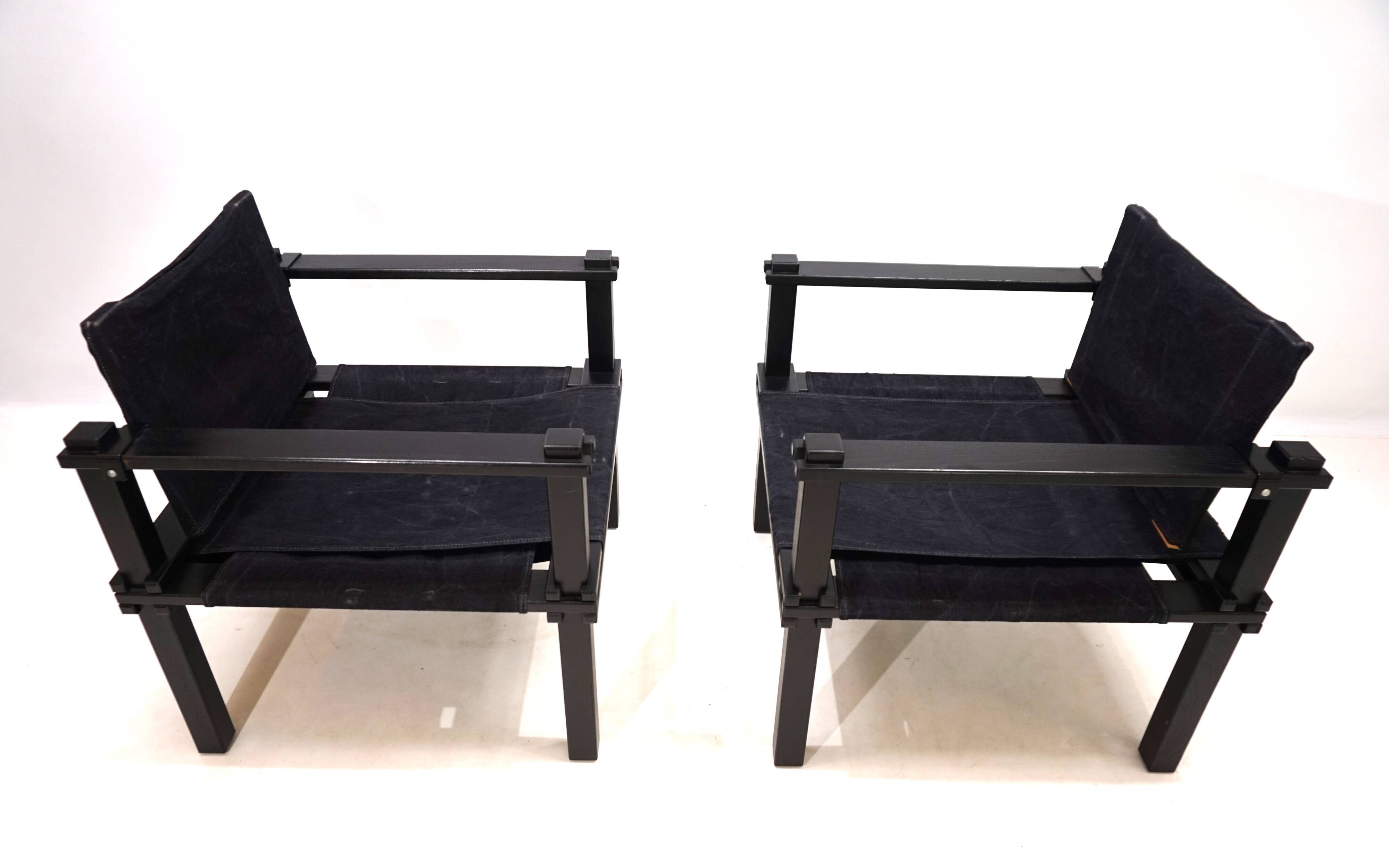 Bofinger set of 2 Farmer lounge chairs with table by Gerd Lange, 1960