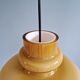 Scandinavian suspension light in mustard opaline, H-A Jakobsson, 1970.