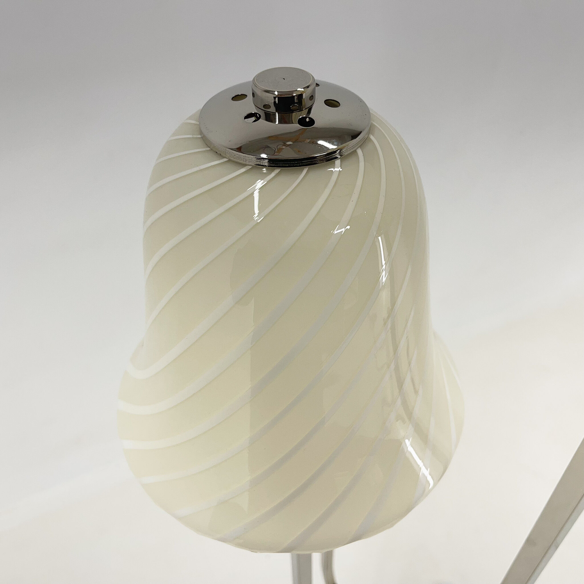 Italian Chrome & Murano Glass 'Magic Mushrooms' Floor Lamp, 1970's