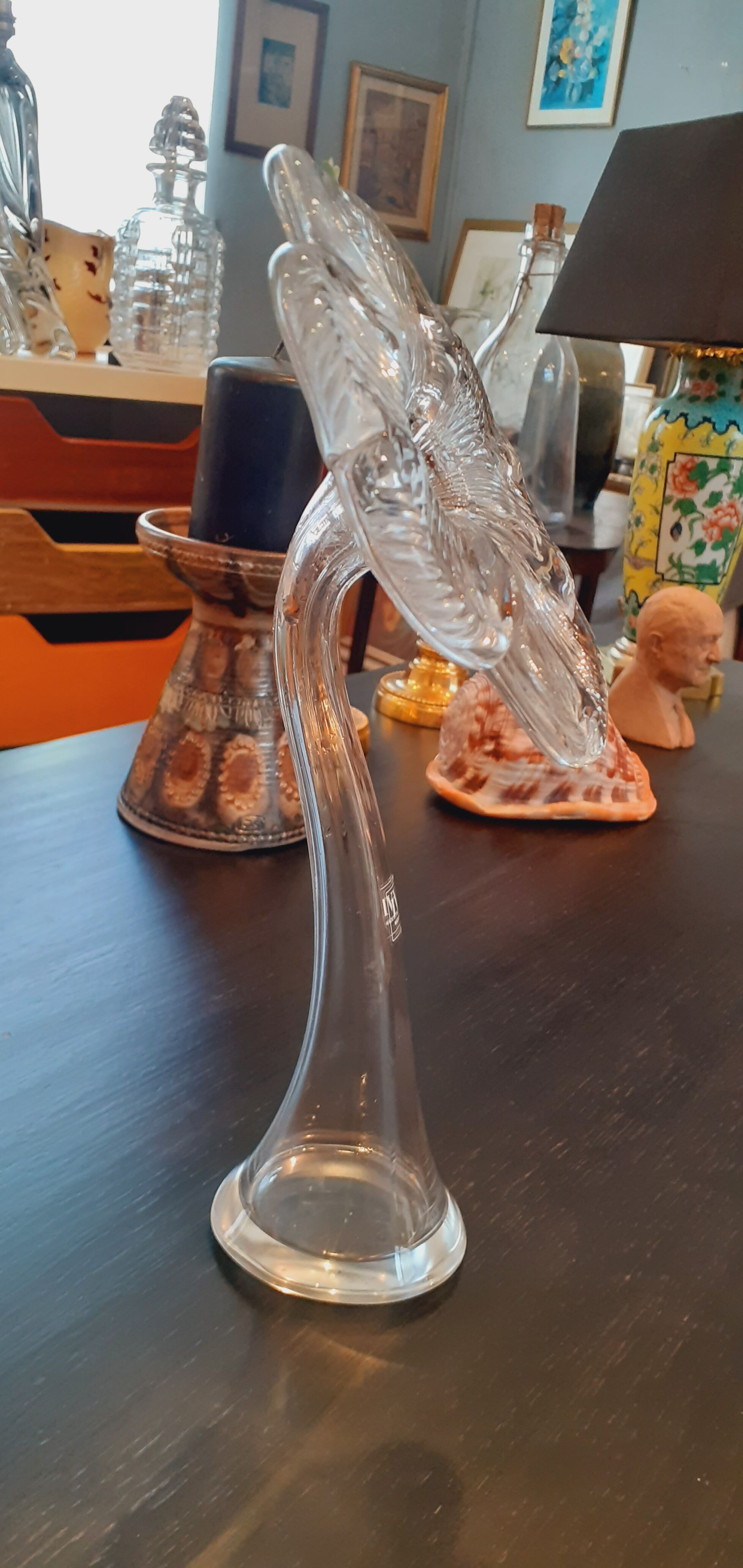 Soliflore vase in blown glass Italian design signed IVV