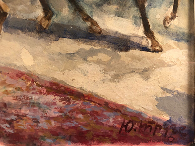 Suite de trois aquarelles signées, début XXe