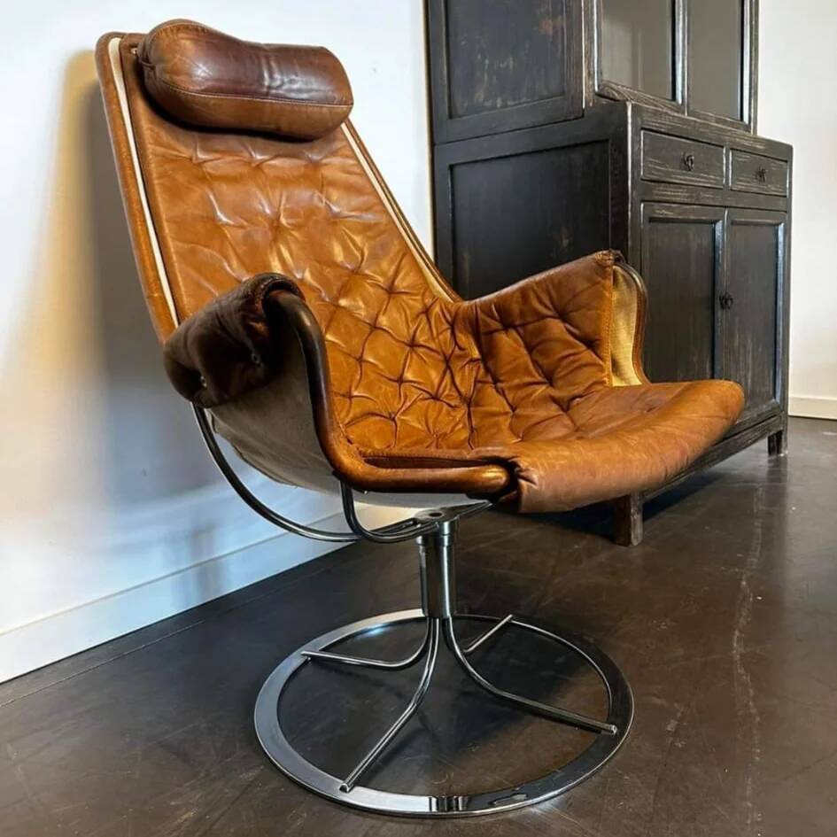Fauteuil pivotant design suédois vintage Jetson DUX Bruno Mathsson