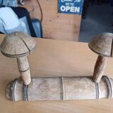 Coat rack with 2 old hooks