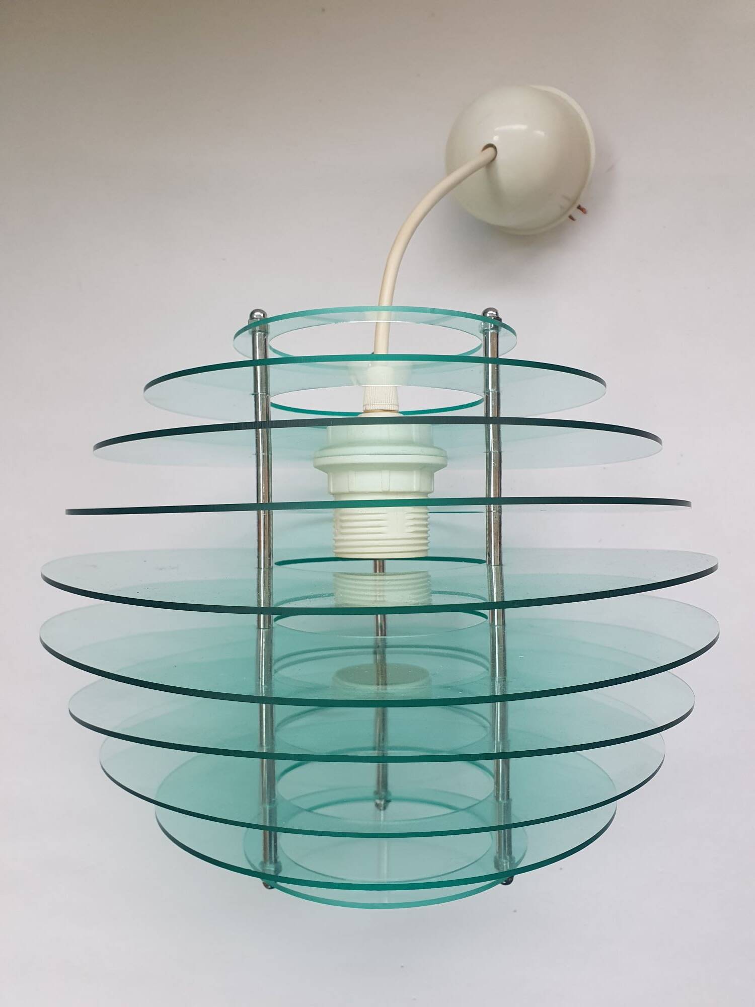 Vintage green globe design hanging lamp