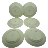 6 anciennes assiettes plates Badonviller demi-porcelaine